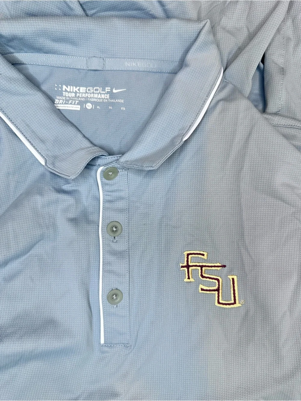 Nike Golf Tour Performance Dri-FIT Florida State Seminoles Polo Shirt Gray